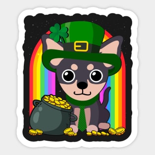 Chihuahua Rainbow Irish Clover St Patrick Day Dog Gift product Sticker